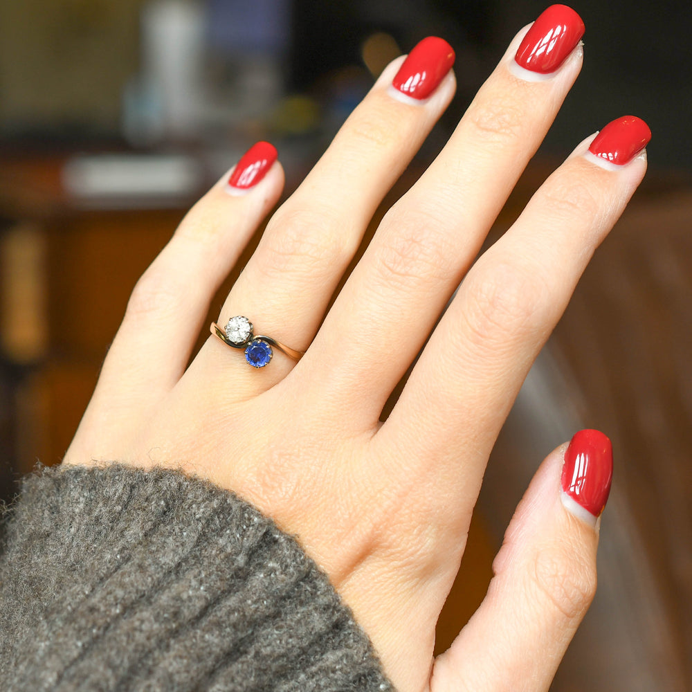 Art Nouveau Sapphire & Diamond