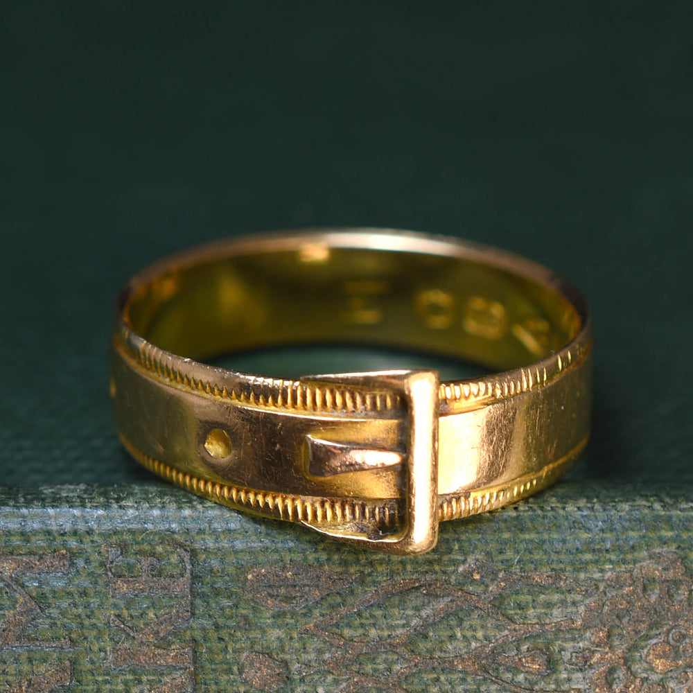 Victorian 18k Gold Buckle Ring
