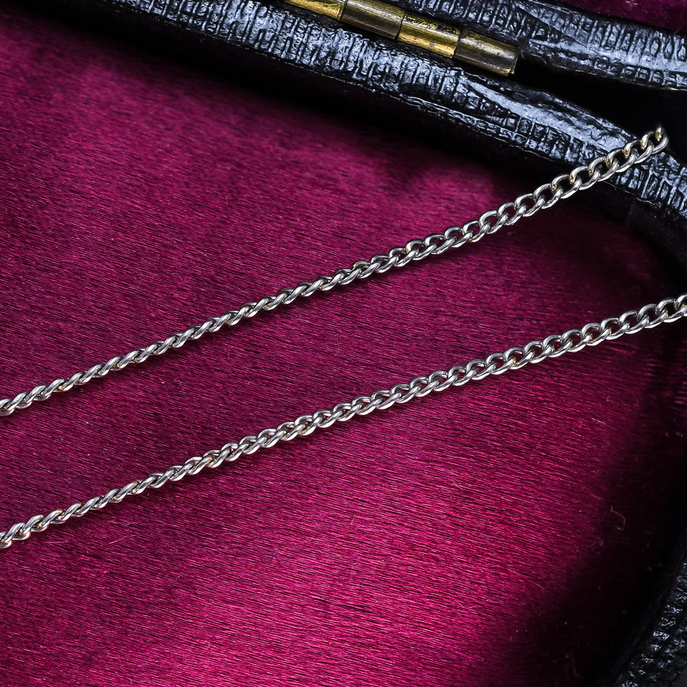 1920's Platinum Chain Necklace 19