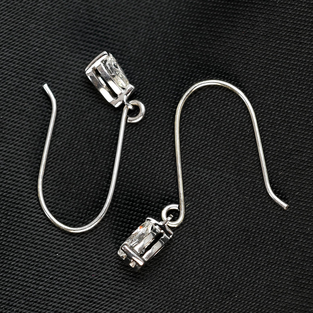 Art Deco Pear Cut Diamond Drop Earrings