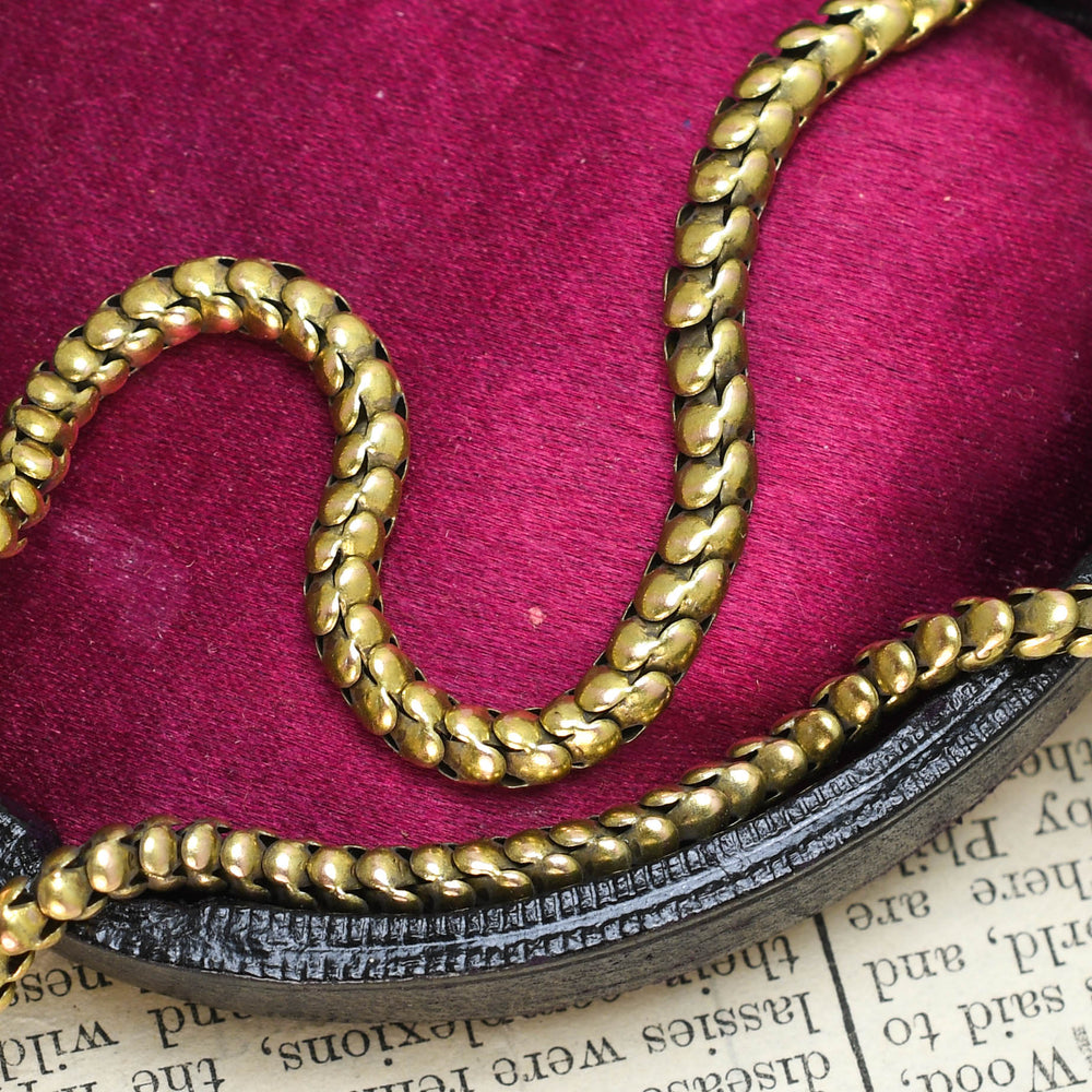 Regency Period Emerald Snake & Heart Collar