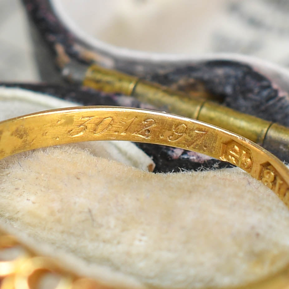 Victorian Ruby & Diamond 5-Stone Boat Ring