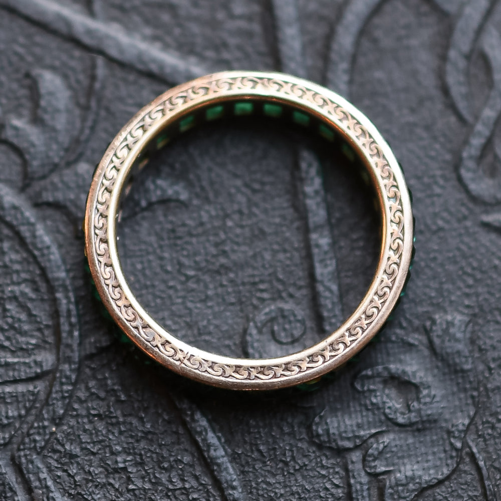 Art Deco 'Emerald' Paste Eternity Ring