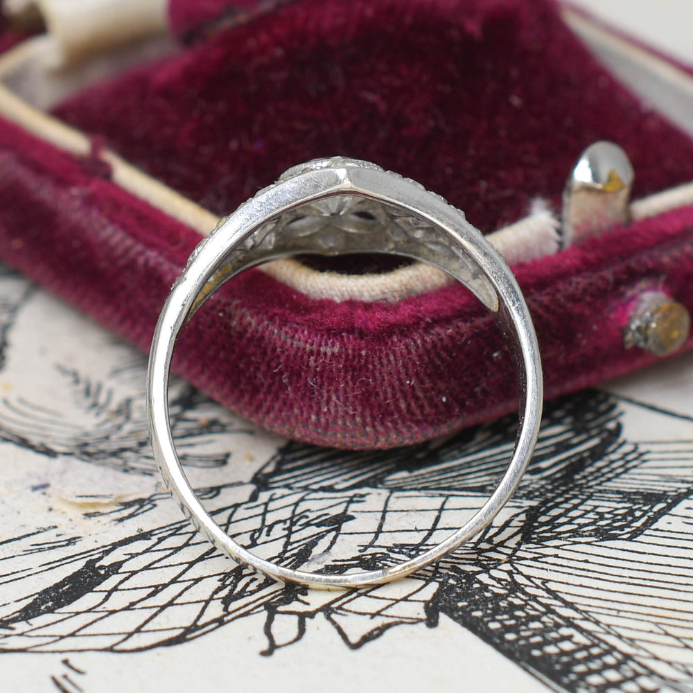 Art Deco Diamond Openwork Cluster Ring