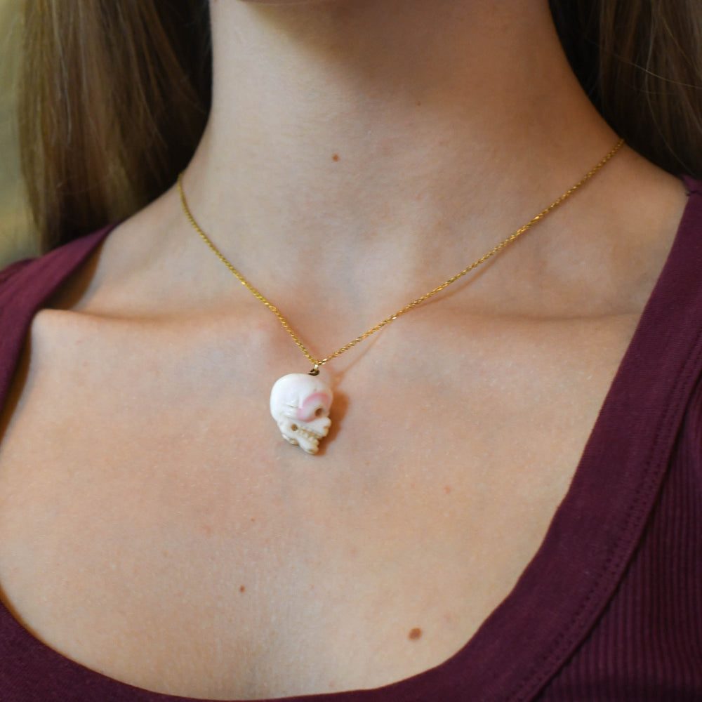 Victorian Conch Skull Pendant