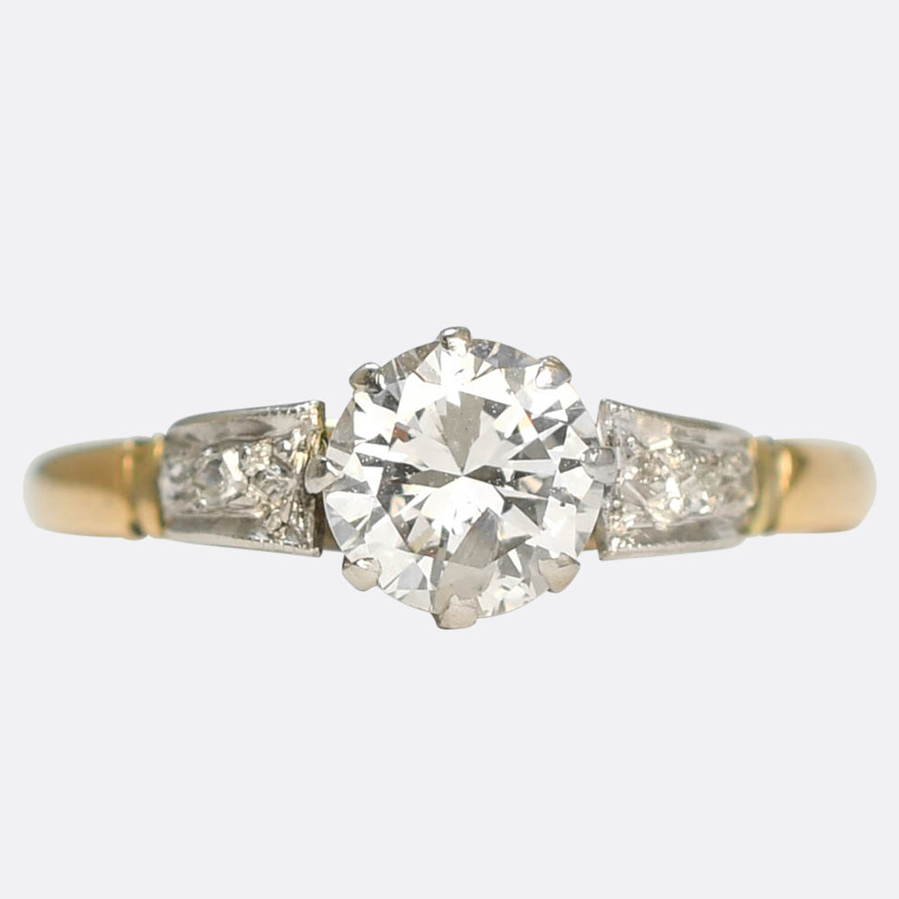 0.76ct Diamond Solitaire Engagement Ring