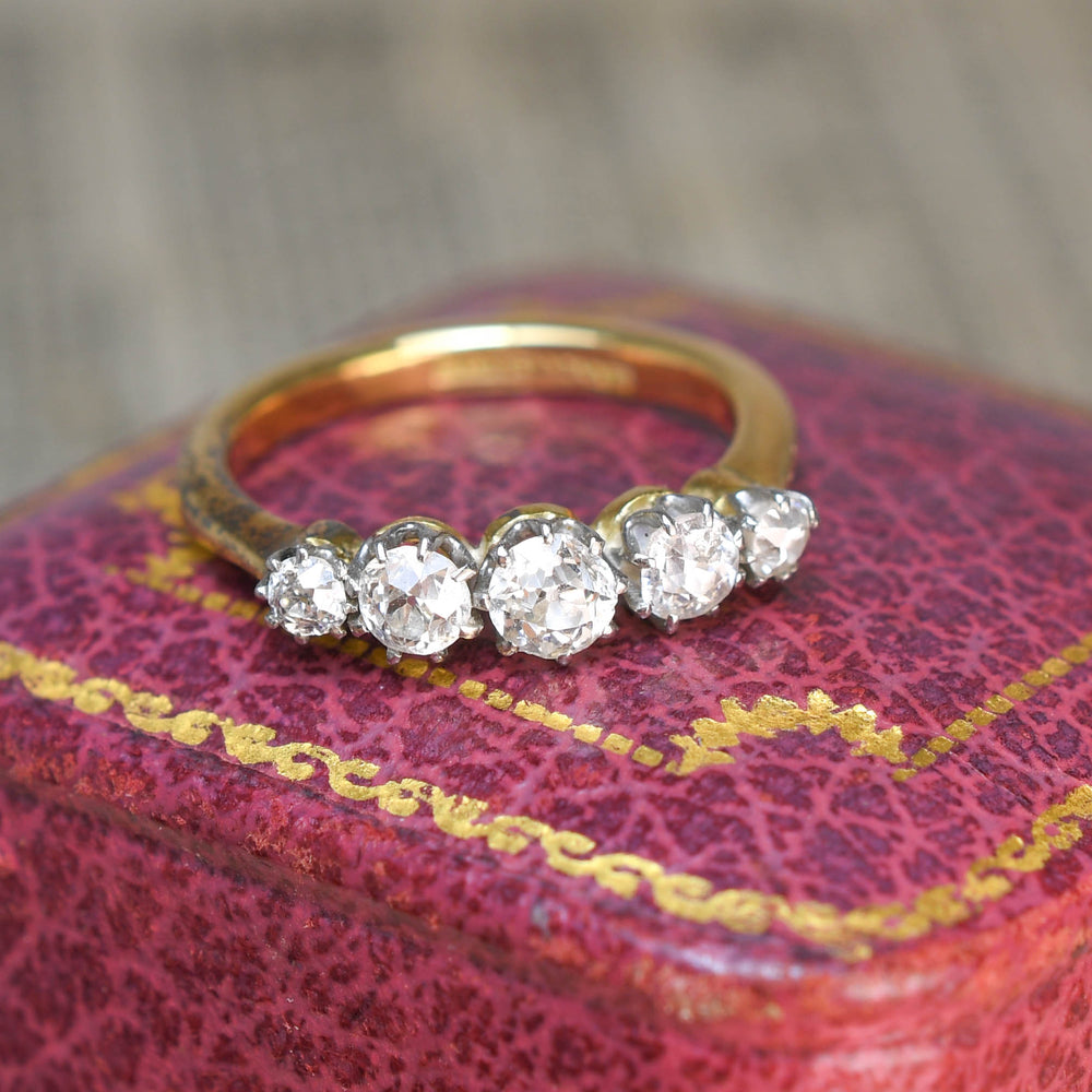 Antique Old Cut Diamond 5-Stone Ring