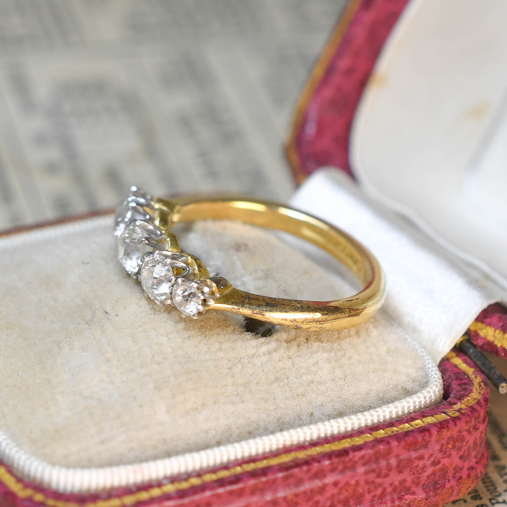 Antique Old Cut Diamond 5-Stone Ring