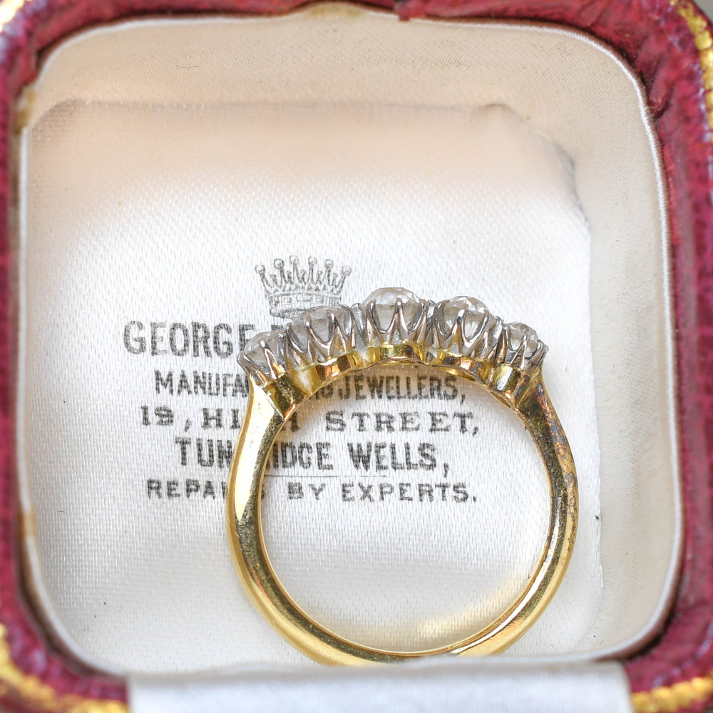 Antique Old Cut Diamond 5-Stone Ring