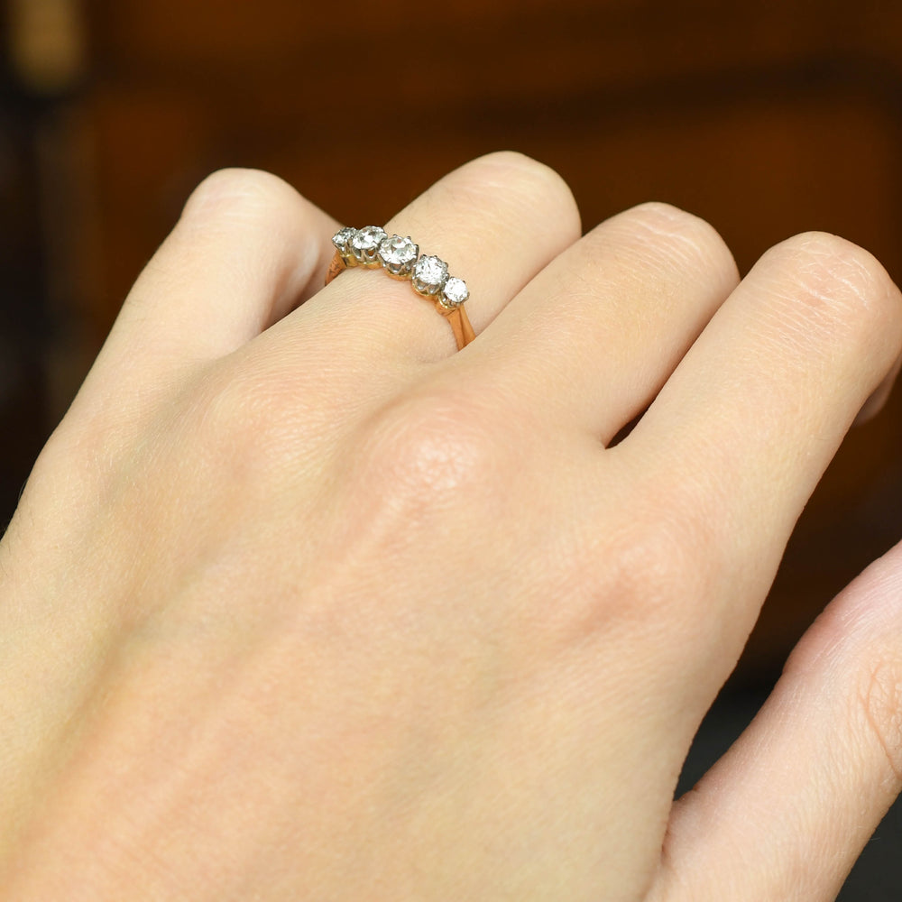 Antique Old Cut Diamond 5-Stone Ring