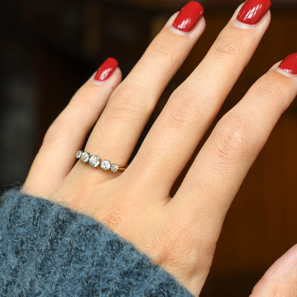 Antique Old Cut Diamond 5-Stone Ring