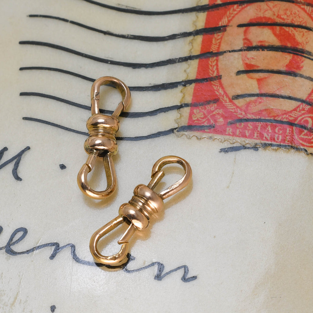 フランス　アンティーク　ドッグディッシュ Antique French Rare Pair of 18k Double Ended Dog Clips
