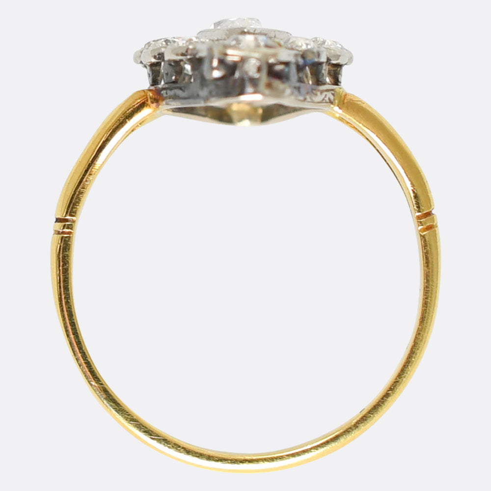 Belle Époque Marquise Diamond Open Work Ring