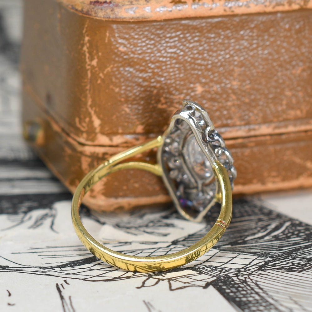 Belle Époque Marquise Diamond Open Work Ring