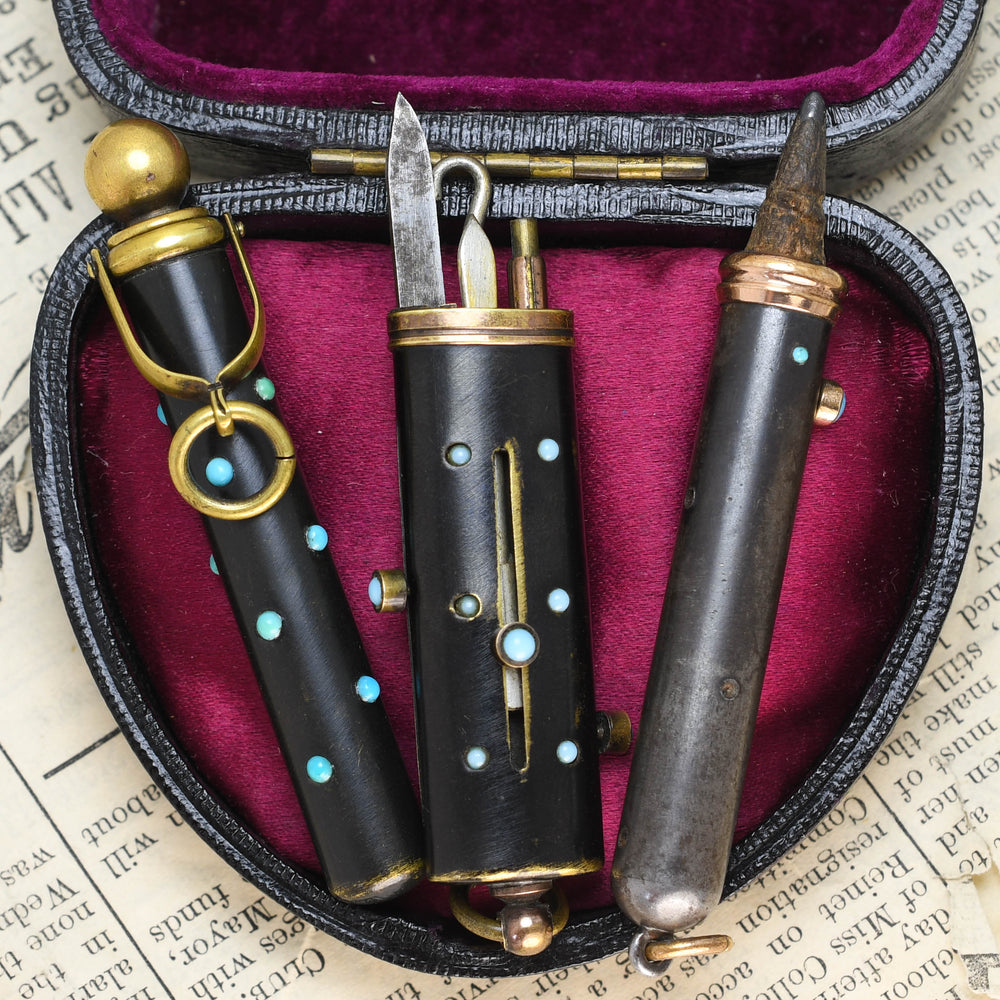 Victorian Multi-Tool Turquoise & Gunmetal Sliders