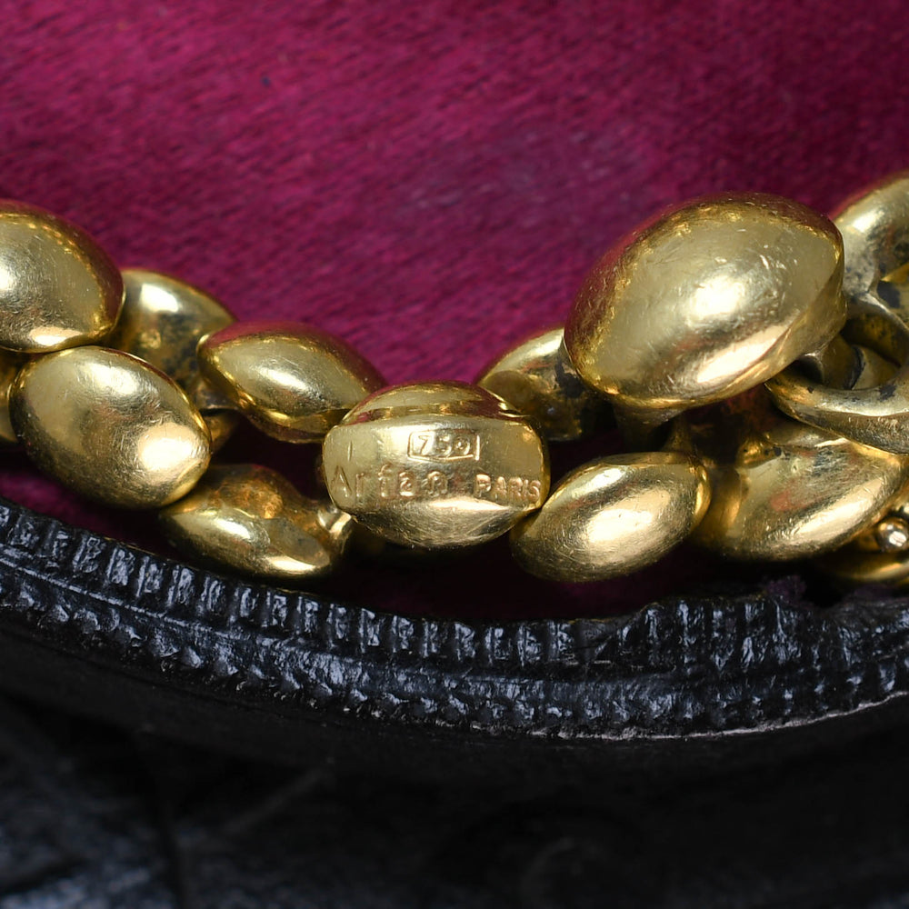 Vintage 18k Gold & Sapphire Cabochon Bracelet By Arfan Paris