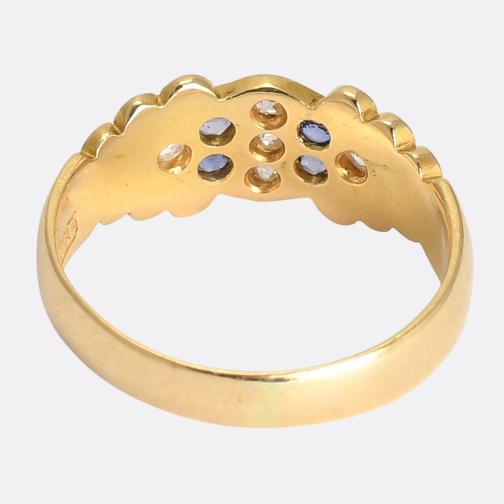 Edwardian Sapphire & Diamond Gypsy Ring