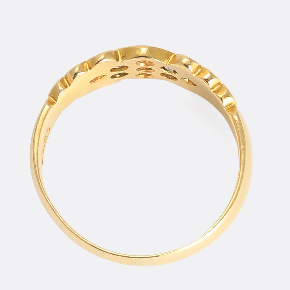 Edwardian Sapphire & Diamond Gypsy Ring