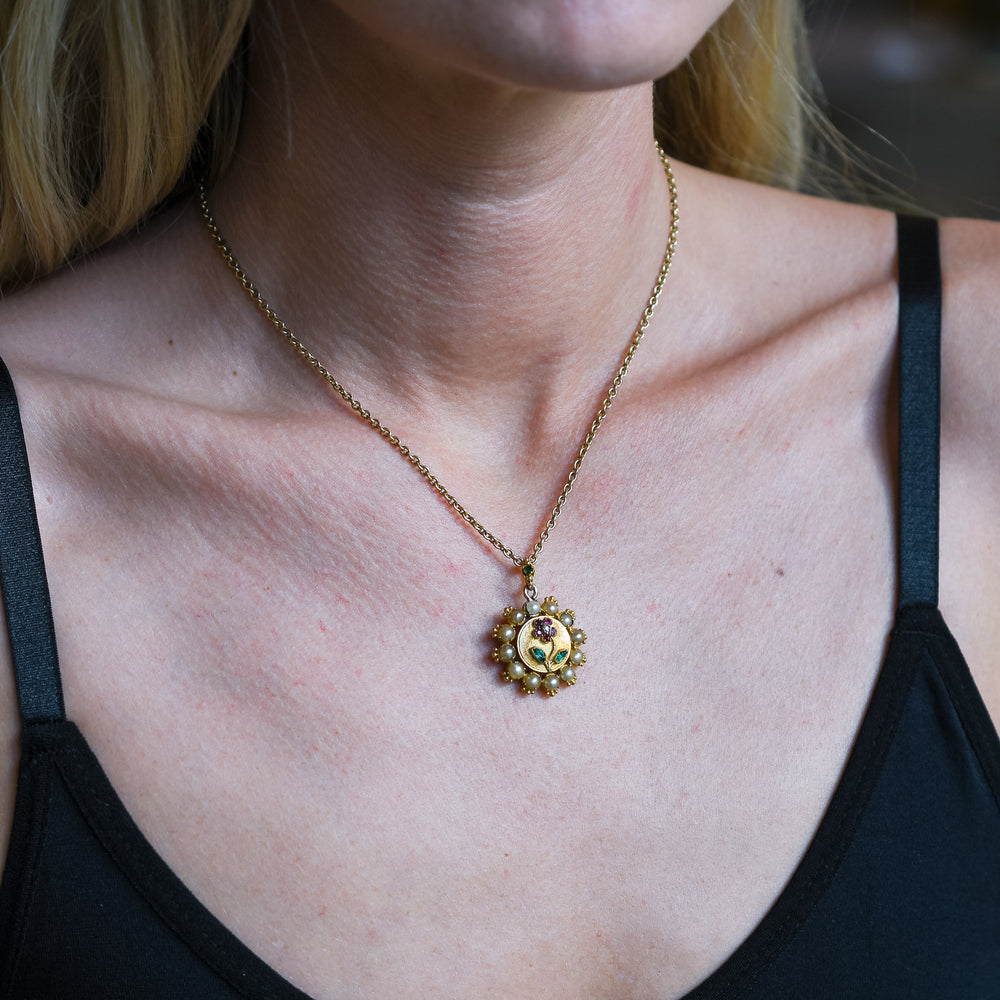 Georgian Regency Forget-Me-Not Locket