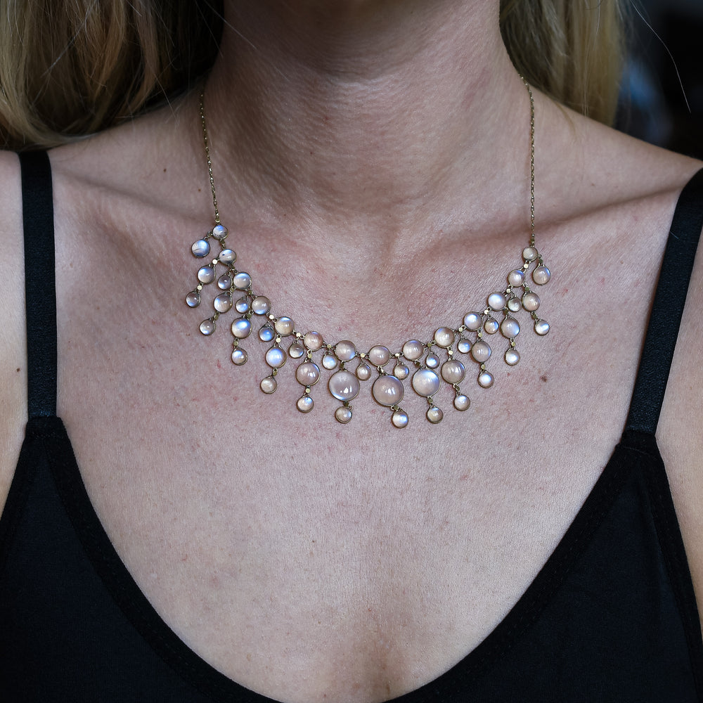 Edwardian Moonstone Festoon Necklace