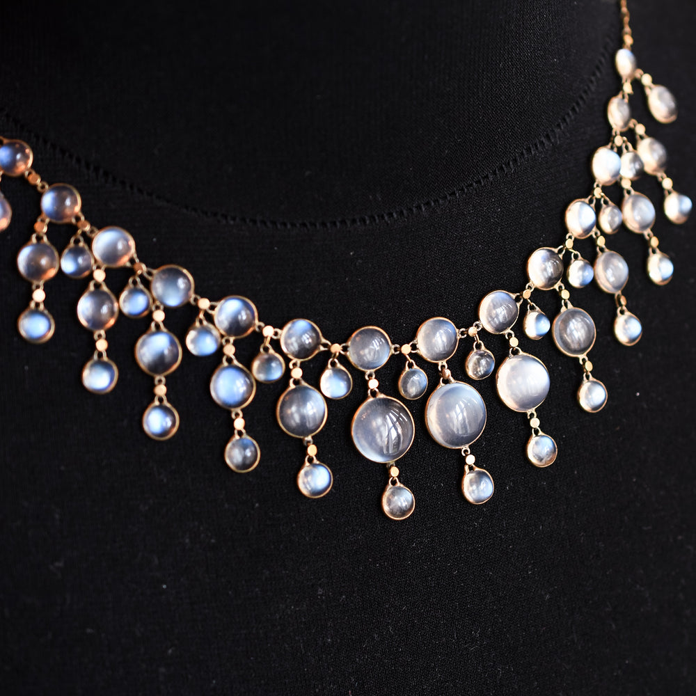 Edwardian Moonstone Festoon Necklace