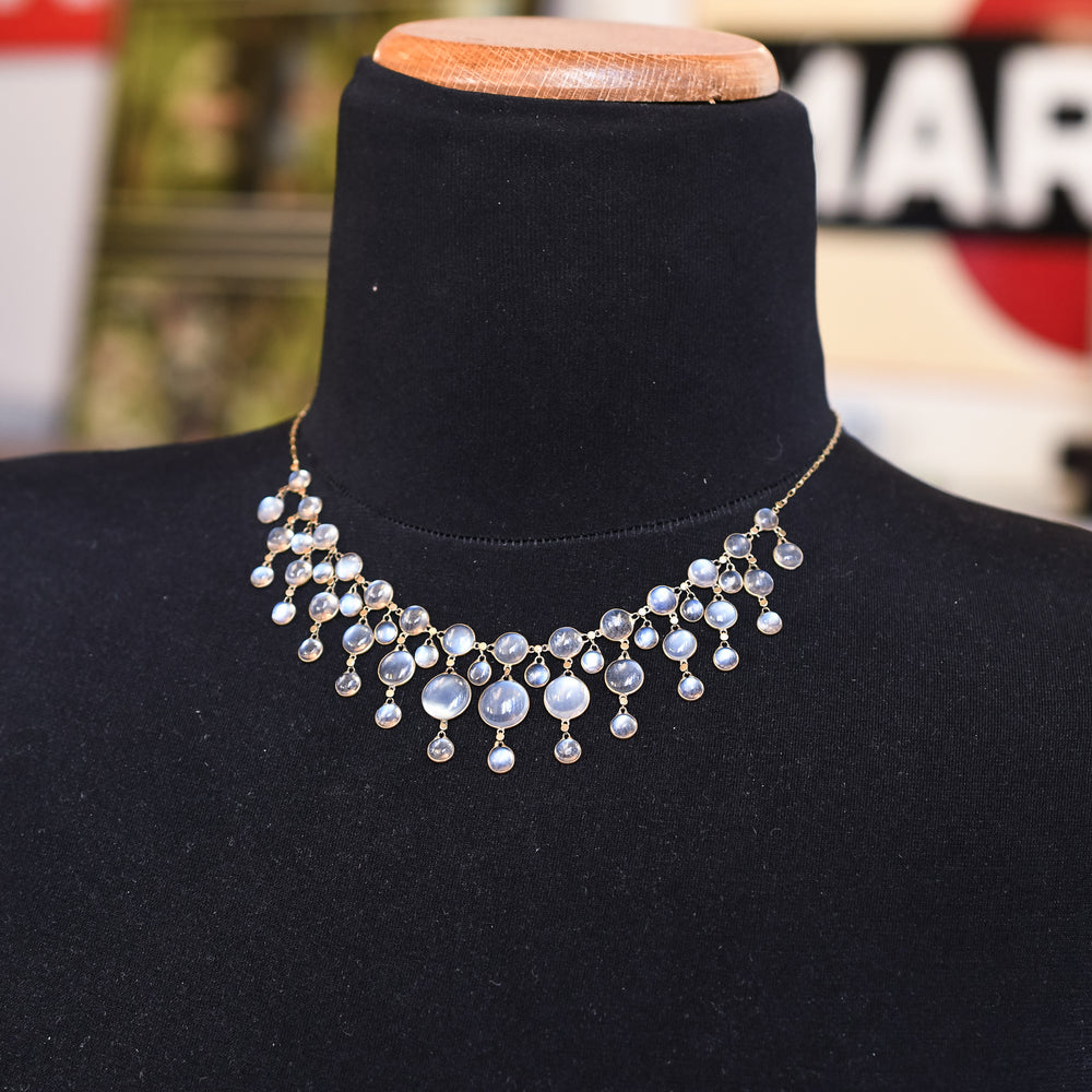 Edwardian Moonstone Festoon Necklace
