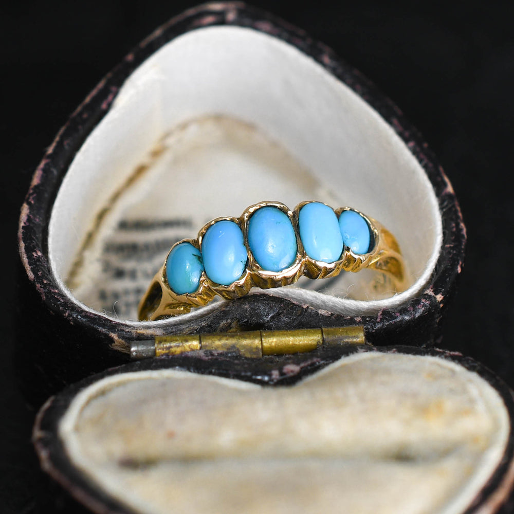 Georgian Turquoise 5-Stone Ring