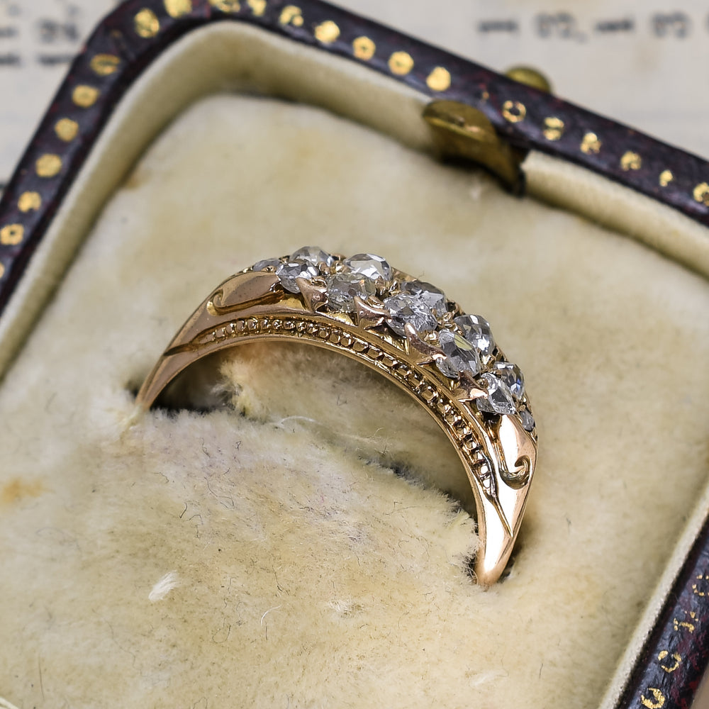 Mid-Victorian Diamond Double Row Ring