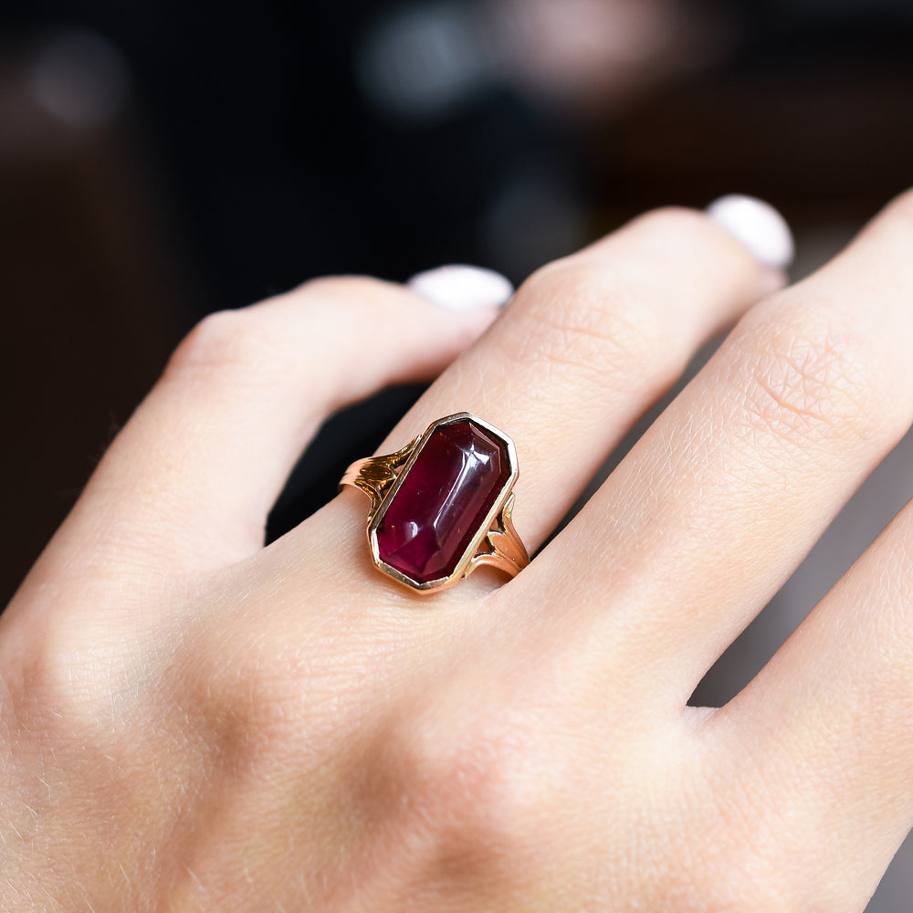 Victorian Almandine Garnet Ring