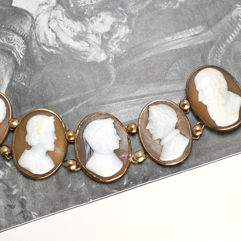 Georgian Old Masters Grand Tour Cameo Bracelet