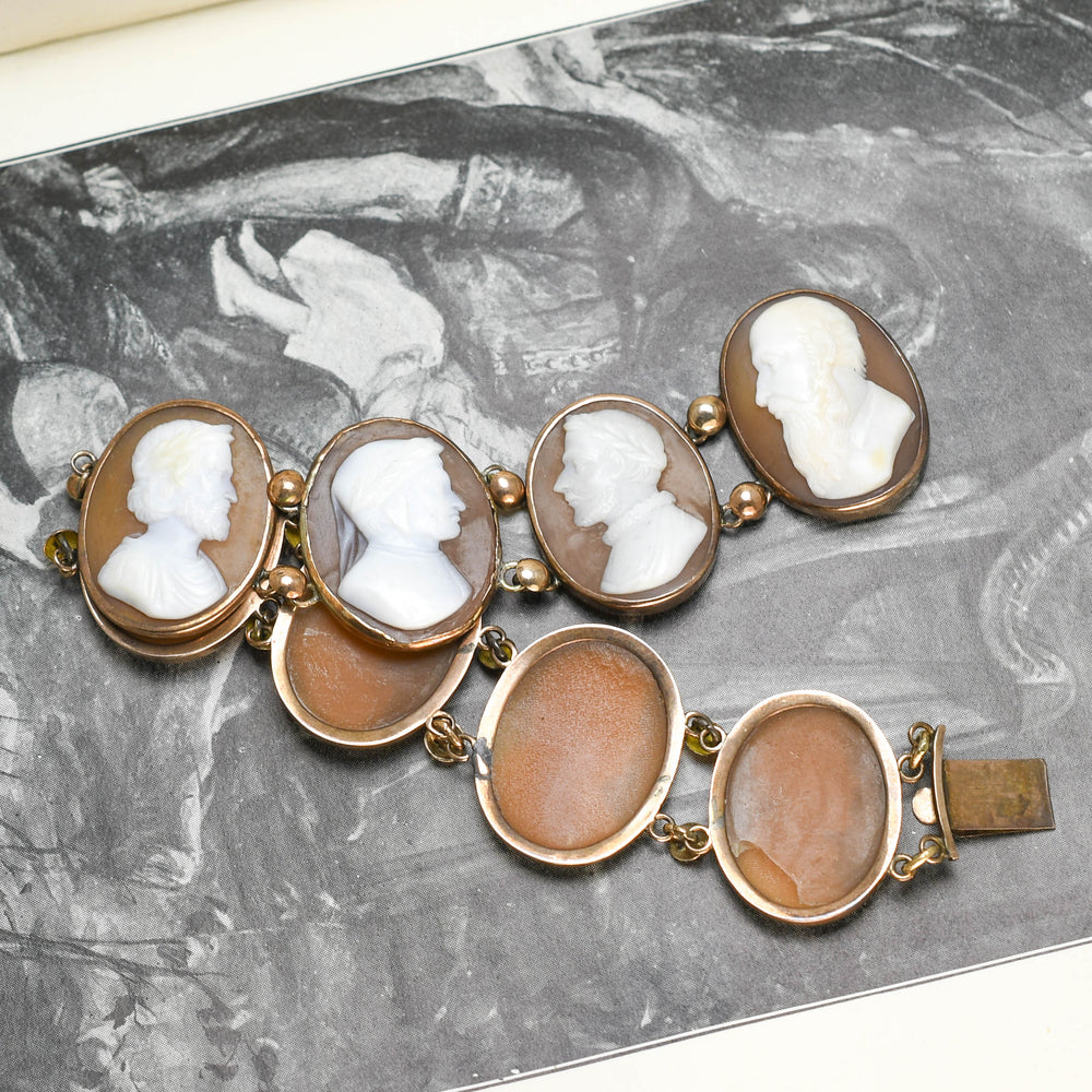 Georgian Old Masters Grand Tour Cameo Bracelet