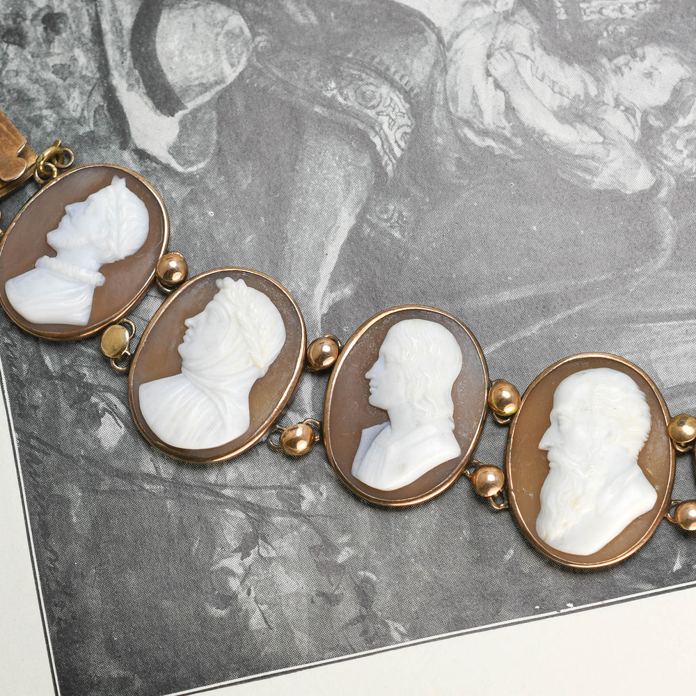 Georgian Old Masters Grand Tour Cameo Bracelet