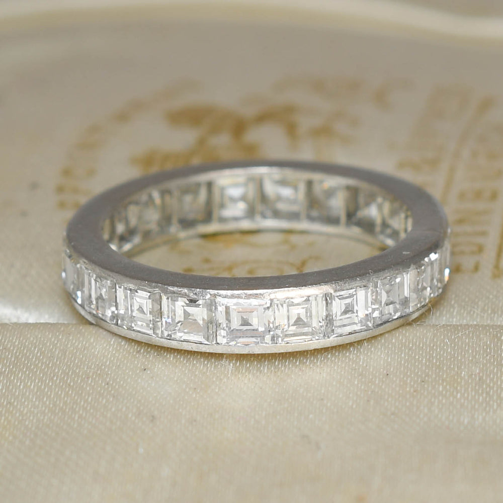1930's Carré Cut Diamond Eternity Ring