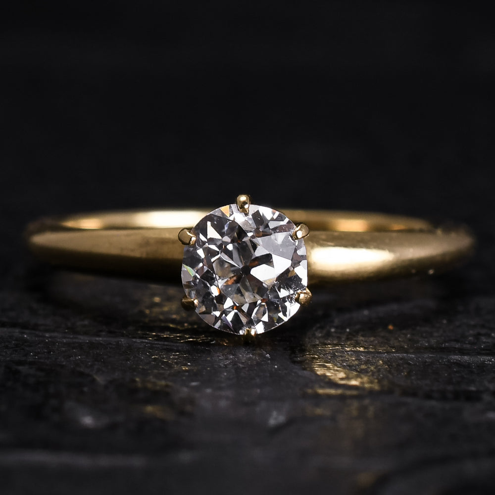 Late Victorian 0.50ct Old Mine Cut Diamond Solitaire Ring
