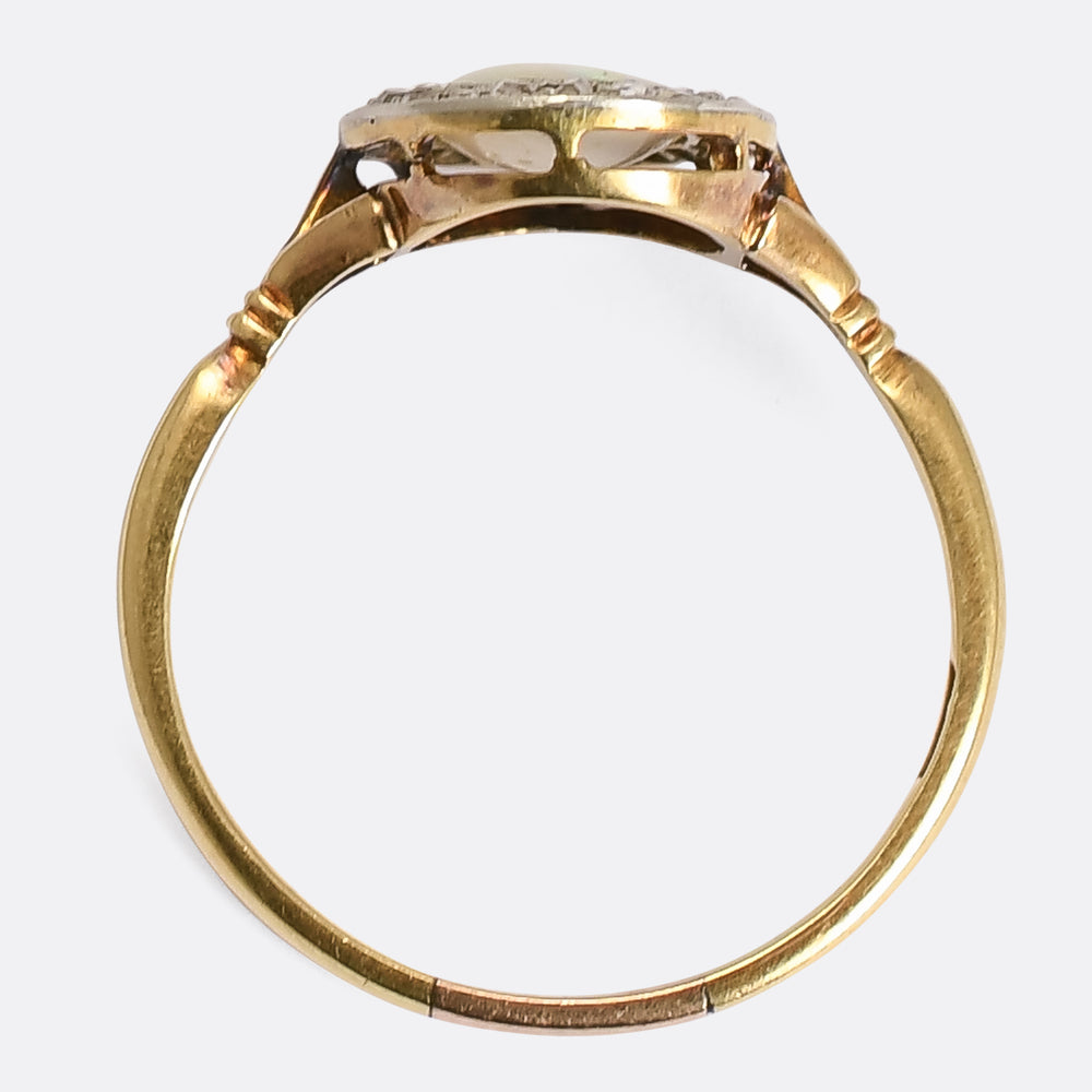 Victorian Opal & Diamond Cluster Ring