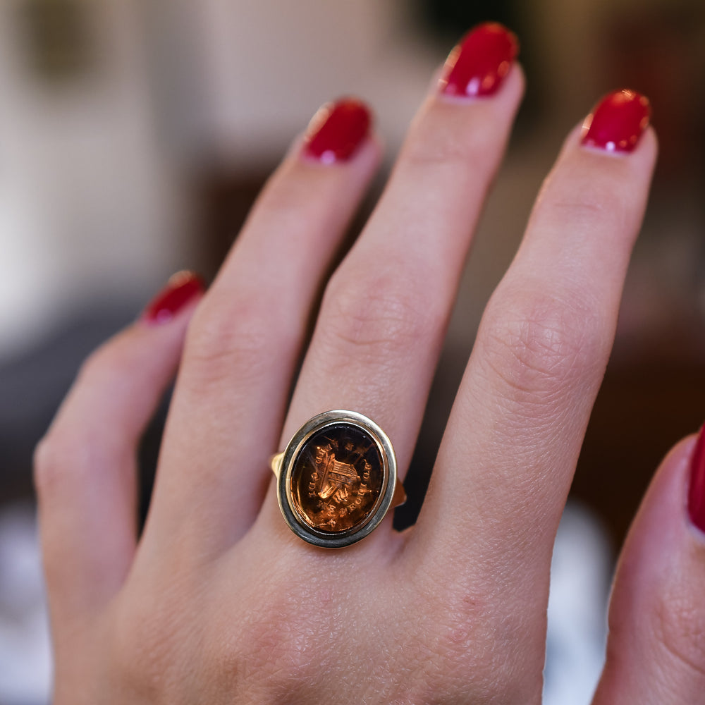 Georgian Who Neglects Me, Loses Me Tassie Signet Ring