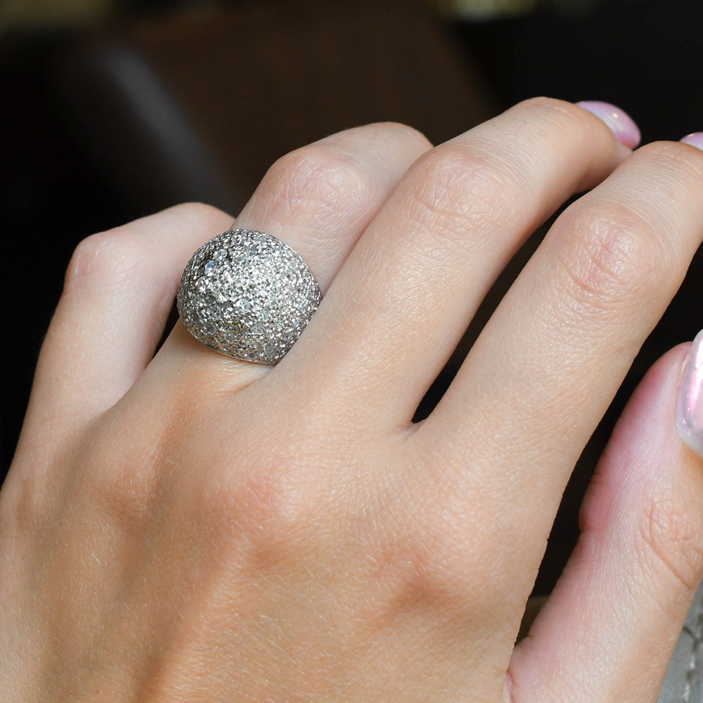 Art Deco Diamond Bombé Ring