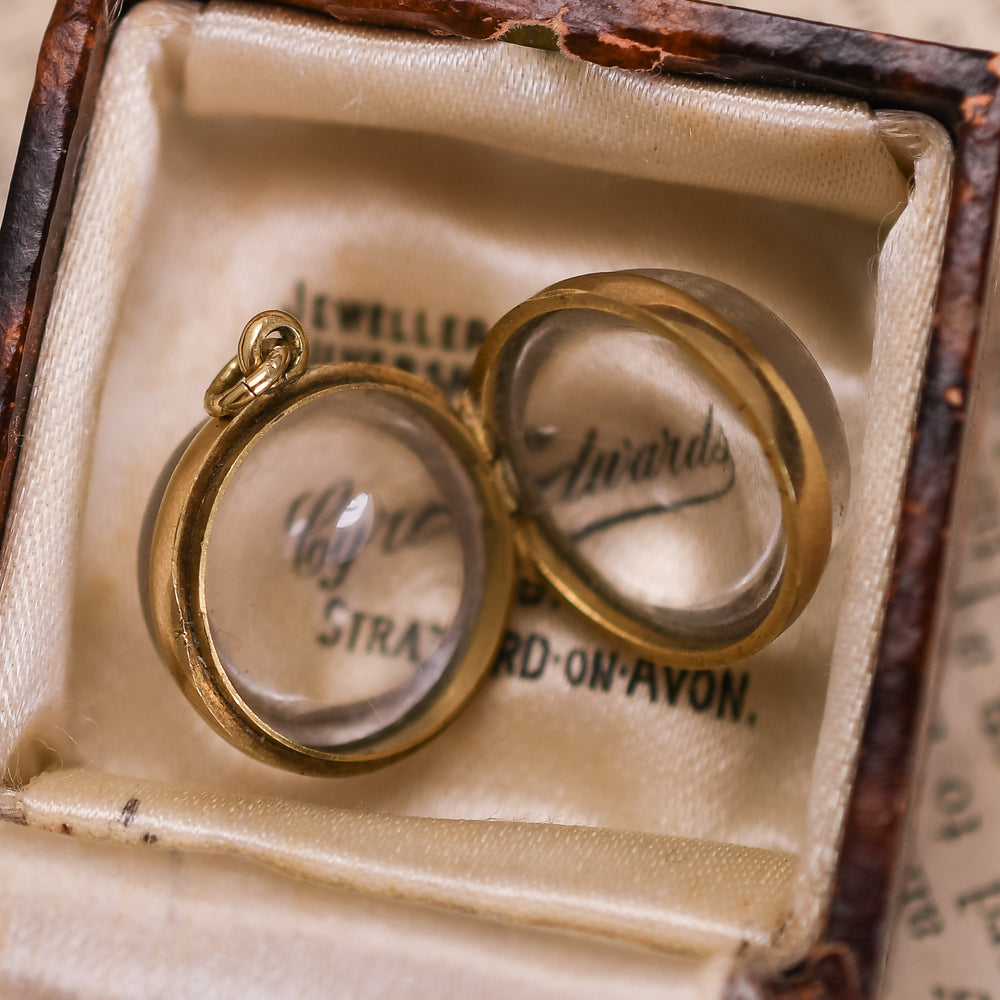 Victorian Pool of Light Rock Crystal Locket