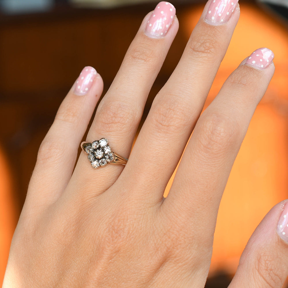 Georgian Diamond Cluster Ring