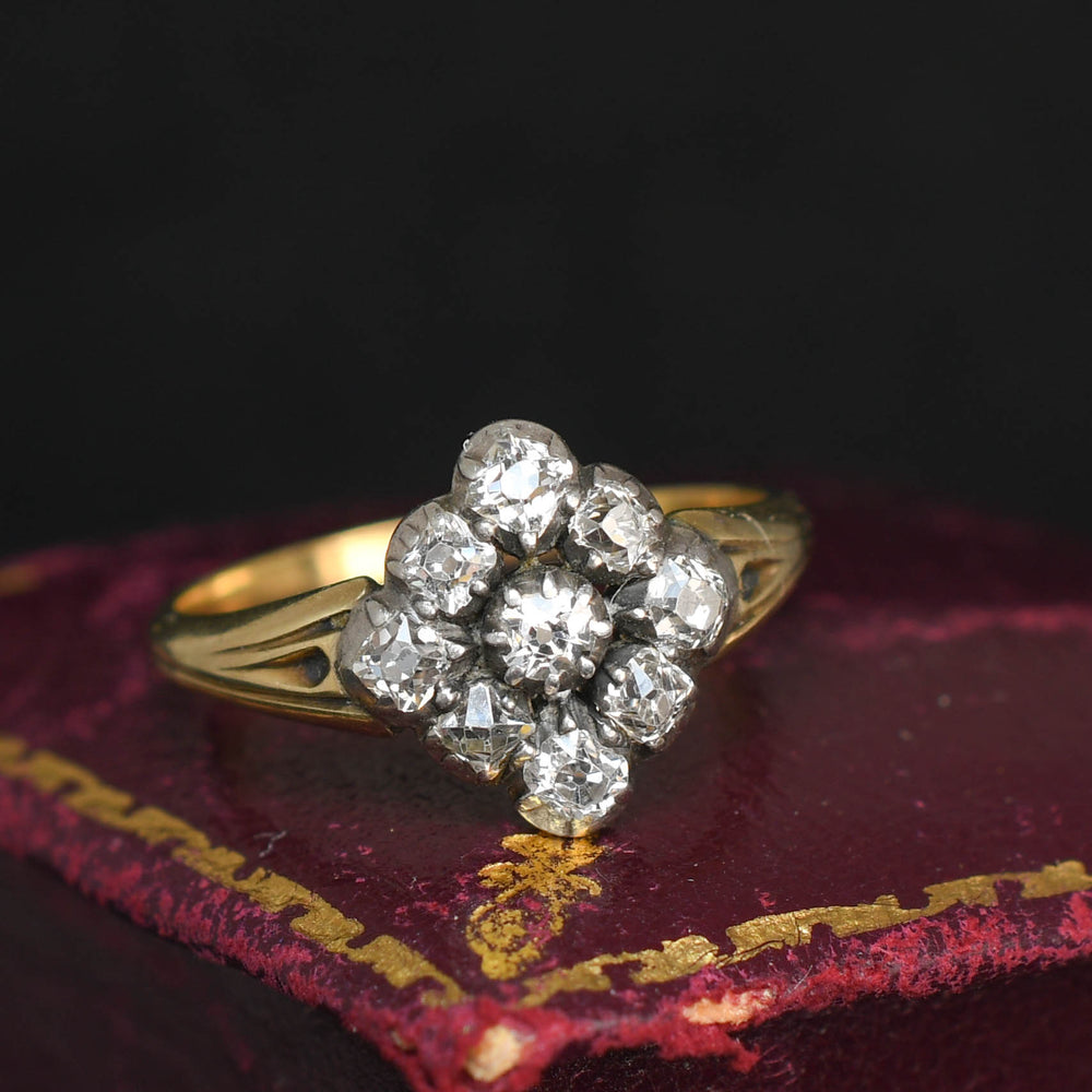 Georgian Diamond Cluster Ring