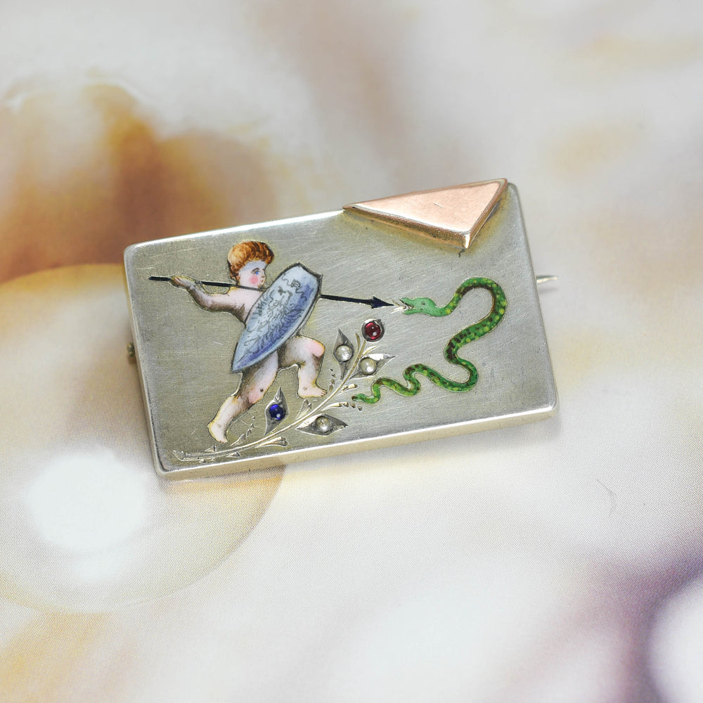 Victorian Enamel Multi-Gem