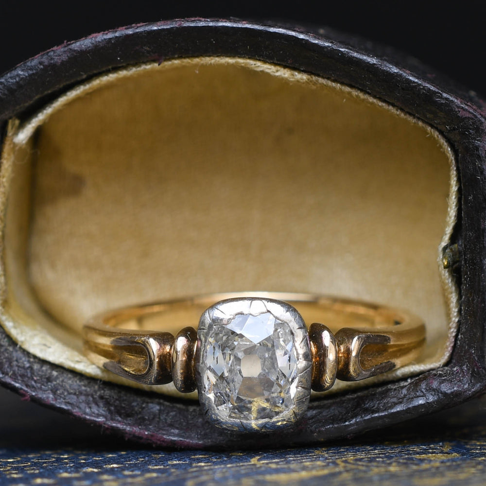 Georgian Diamond Solitaire Engagement Ring