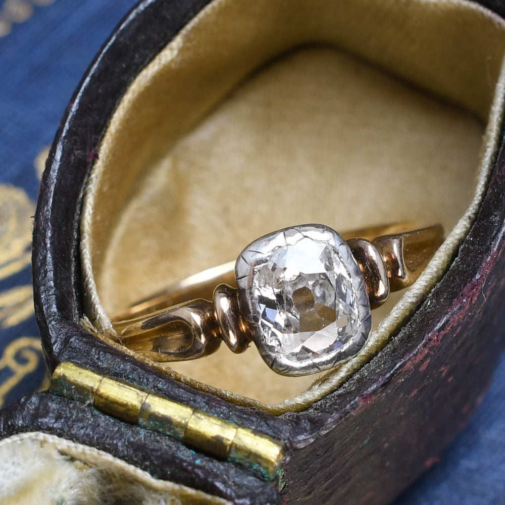 Georgian Diamond Solitaire Engagement Ring