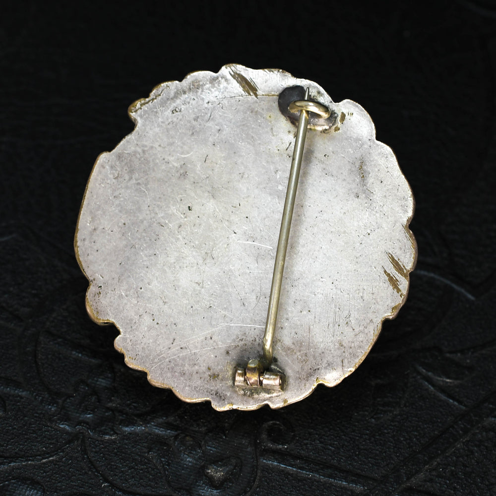 Victorian Silver Shih Tzu Dog Brooch