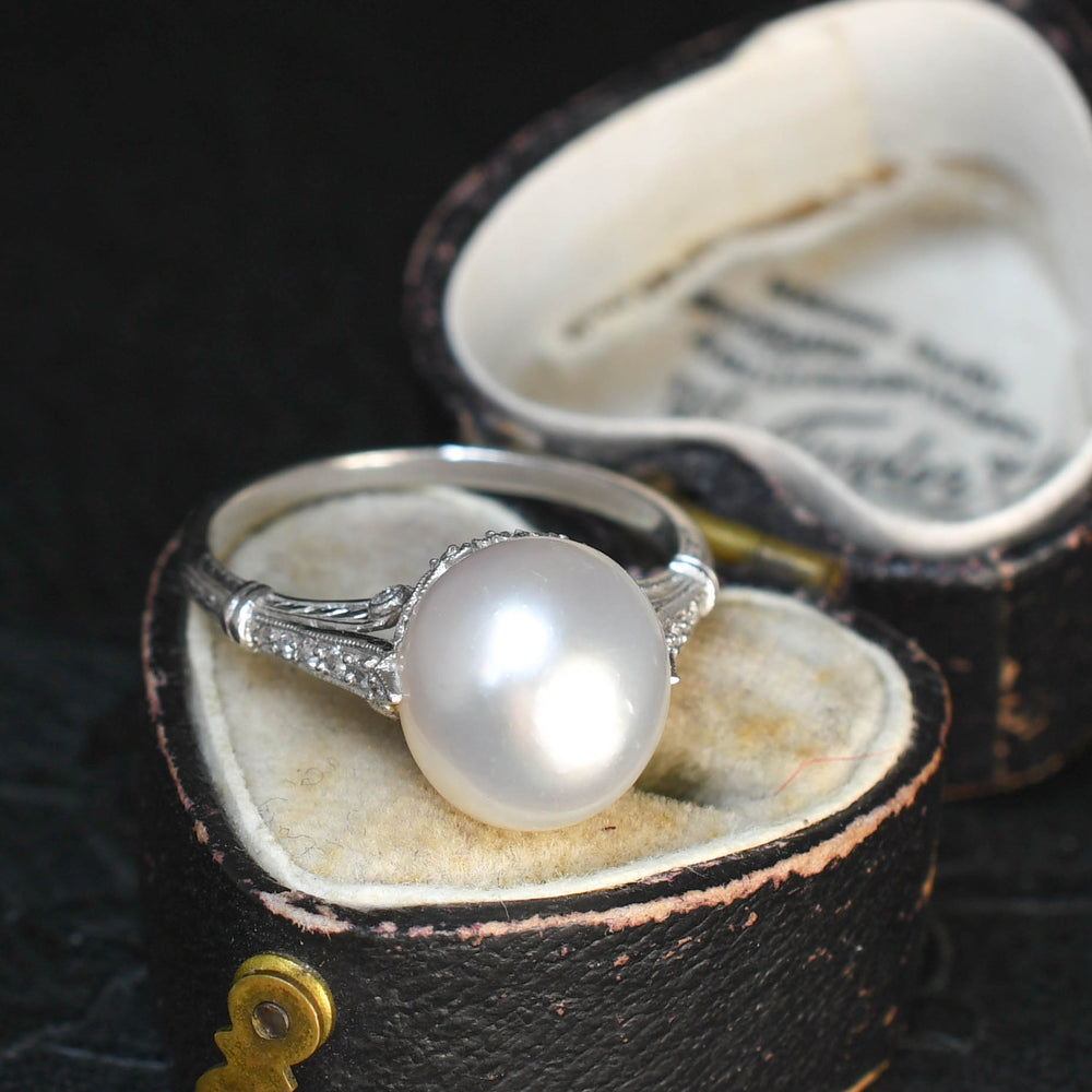 Belle Époque Natural Pearl & Diamond Ring