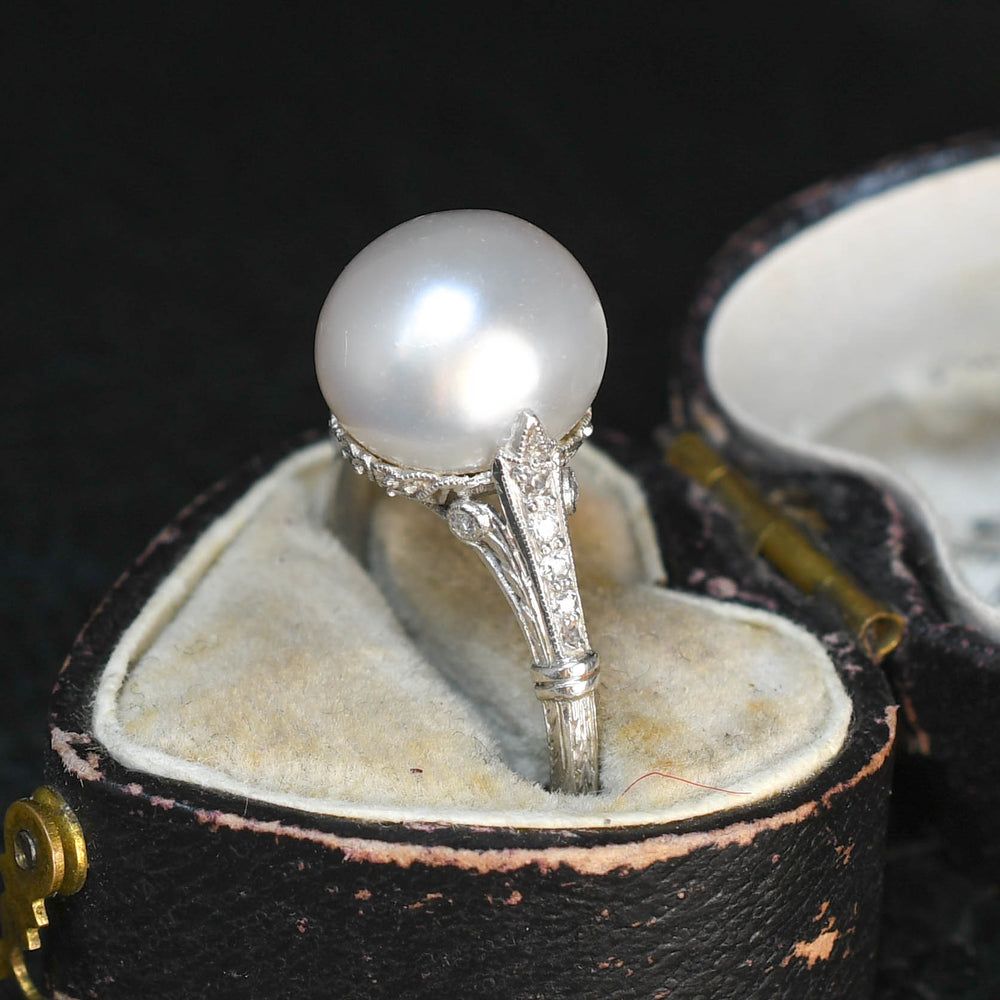 Belle Époque Natural Pearl & Diamond Ring