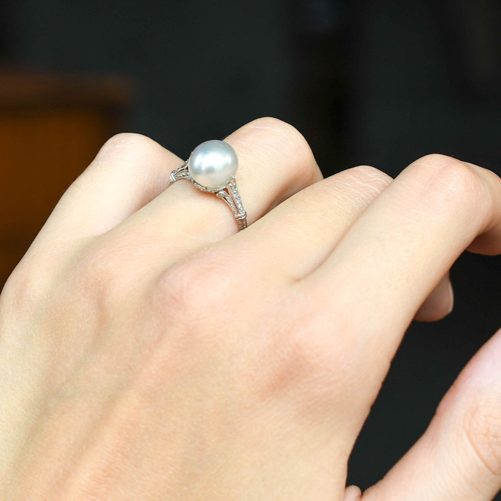 Belle Époque Natural Pearl & Diamond Ring