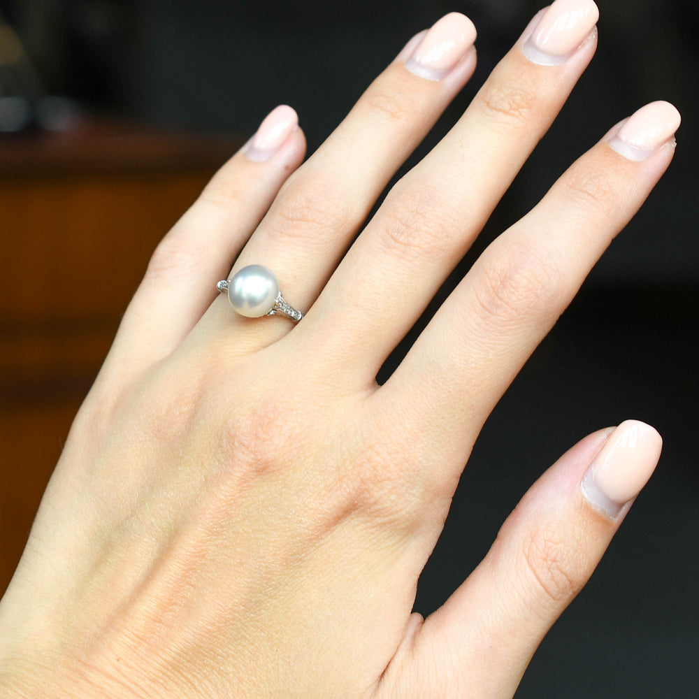 Belle Époque Natural Pearl & Diamond Ring
