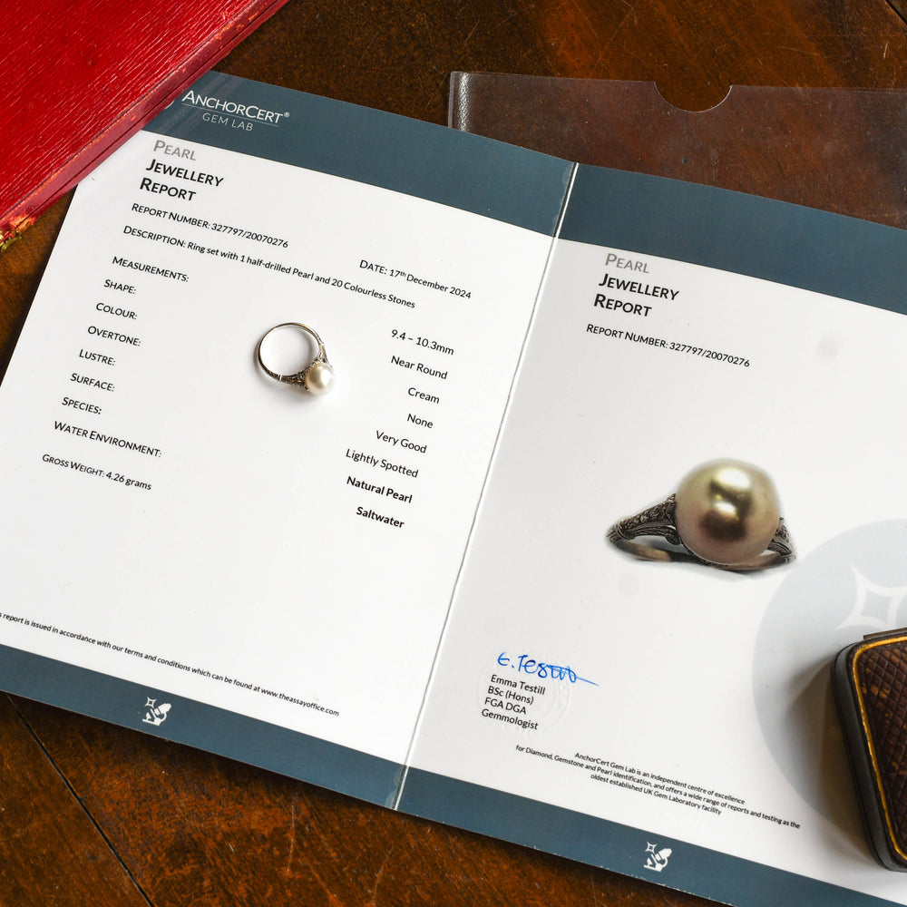 Belle Époque Natural Pearl & Diamond Ring