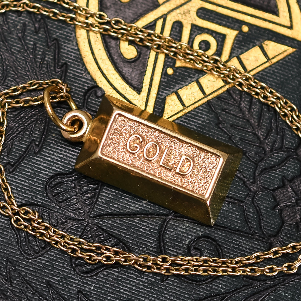 Vintage Gold Bar Charm